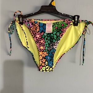 No Boundaries Neon Floral Bikini Bottom